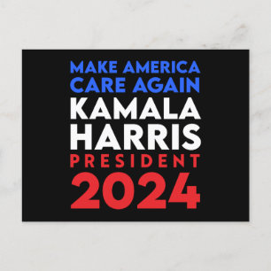 Amerikas Sorge um Harris Präsident 2024 Postkarte