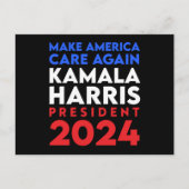 Amerikas Sorge um Harris Präsident 2024 Postkarte (Vorderseite)