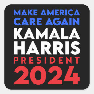 Amerikas Sorge um Harris Präsident 2024 Quadratischer Aufkleber