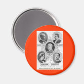 Amerikas sozialdemokratisches Party-1900 Magnet (Vorderseite/Rückseite)