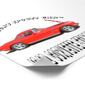 "Amerikas Sportwagen" Poster (Ecke)