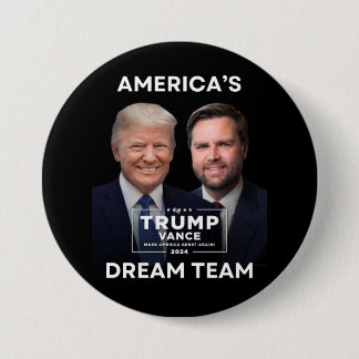 Amerikas Traumteam 2024 Trump - politischer Knopf Button