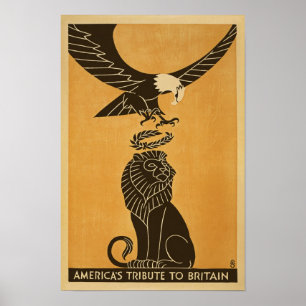 Amerikas Tribut an Großbritannien Großbritannien,  Poster