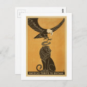 Amerikas Tribut an Großbritannien Großbritannien, Postkarte (Vorne/Hinten)