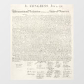 Amerikas Unabhängigkeitserklärung Fensteraufkleber (Blatt)