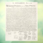 Amerikas Unabhängigkeitserklärung Fensteraufkleber (Blatt 3)