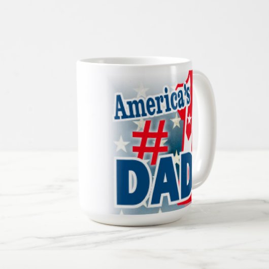 Amerikas Vater-Kaffee-Tasse Zahl-1 Kaffeetasse (VorderseiteRechts)