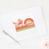 Amerikas Vintager amerikanischer Patriotismus im G Quadratischer Aufkleber (Umschlag)