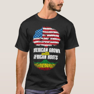 Amerikas Wachstum mit afrikanischer Wurzel schwarz T-Shirt