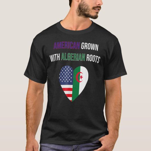 Amerikas Wachstum mit algerischen Wurzeln T-Shirt (Vorderseite)