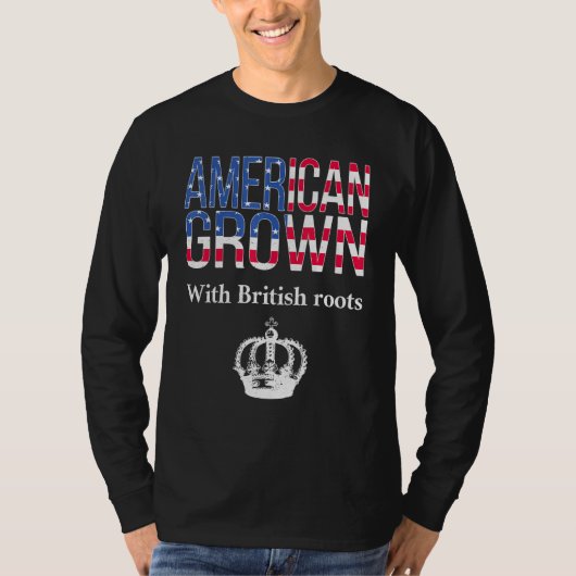 Amerikas Wachstum mit britischen Roots Patriotic B T-Shirt (Vorderseite)