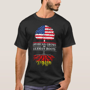 Amerikas Wachstum mit deutscher Wurzel US-Flaggenb T-Shirt