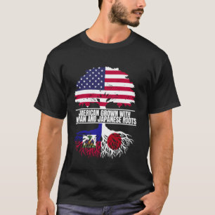 Amerikas Wachstum mit Flaggenerbe Haitianisch Japa T-Shirt