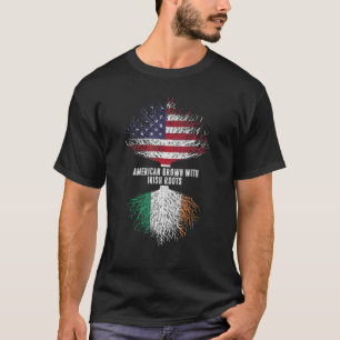 Amerikas Wachstum mit Irish Roots US-Flagge Irland T-Shirt
