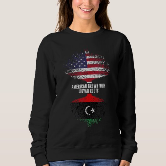 Amerikas Wachstum mit libyschen Wurzeln unter der Sweatshirt (Vorderseite)