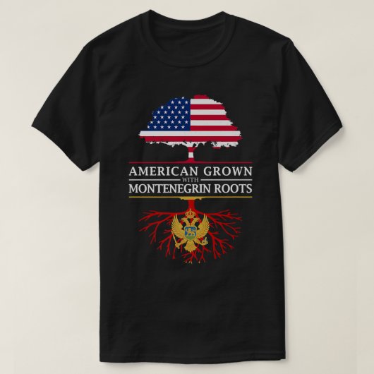 Amerikas Wachstum mit Montenegro Roots Montenegro  T-Shirt (Design vorne)