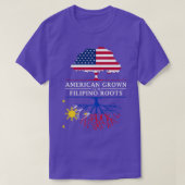 Amerikas Wachstum mit Philippinen T-Shirt (Design vorne)