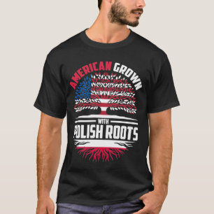 Amerikas Wachstum mit polnischen Wurzeln Polen Fla T-Shirt