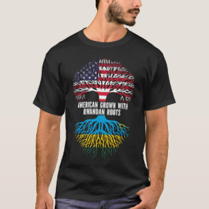 Amerikas Wachstum mit ruandischer Roots USA-Flagge T-Shirt