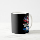 Amerikas Wachstum mit schottischen Roots US-Flagge Kaffeetasse (VorderseiteRechts)