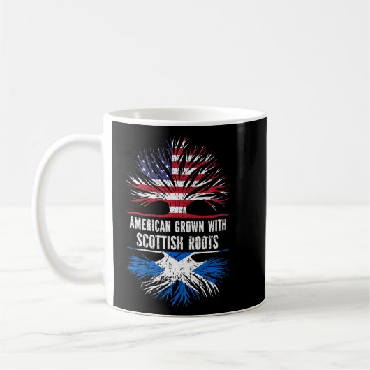 Amerikas Wachstum mit schottischen Roots US-Flagge Kaffeetasse (Links)