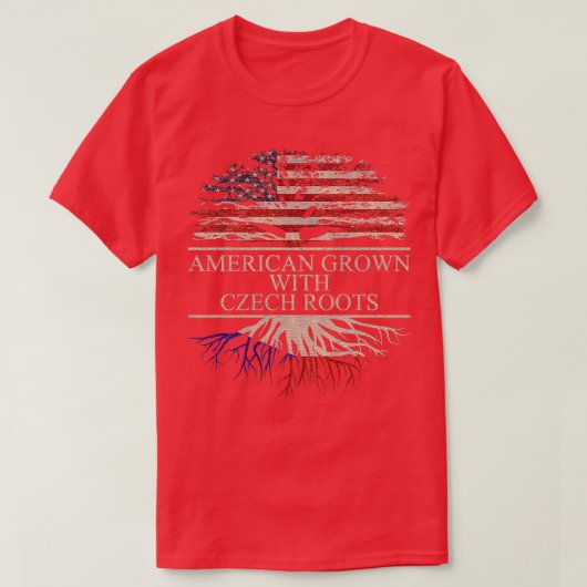 Amerikas Wachstum mit tschechischen Wurzeln T-Shirt (Design vorne)