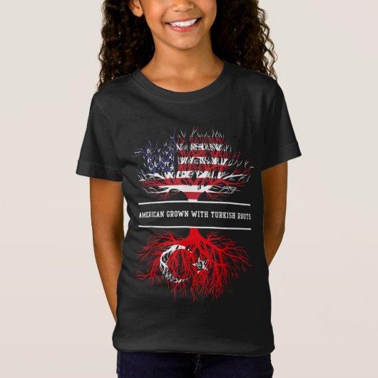 Amerikas Wachstum mit türkischen Wurzeln Türkei T-Shirt (Vorderseite)