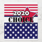 Amerikas Wahl, 2020, Wahl, personalisiert Weinetikett (Einzelnes Label)