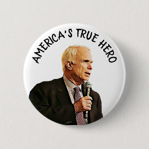 Amerikas wahrer Held John McCain Gedenkstätte Button