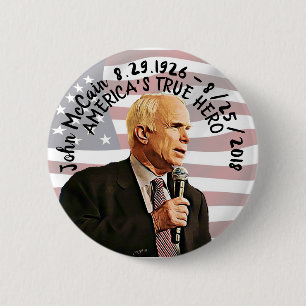 Amerikas wahrer Held John McCain Gedenkstätte Button