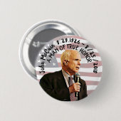 Amerikas Wahrer Hero John McCain-Gedenkmal Button (Vorne & Hinten)
