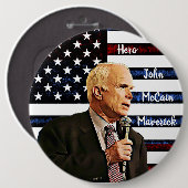 Amerikas Wahrer Hero John McCain-Gedenkmal Button (Vorne & Hinten)