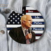 Amerikas Wahrer Hero John McCain-Gedenkmal Button (Beispiel)