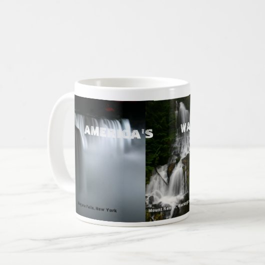 Amerikas Wasserfälle Kaffeetasse (Vorderseite Links)