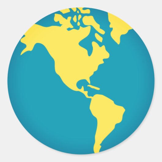 Amerikas Welt-Emoji Runder Aufkleber (Vorderseite)