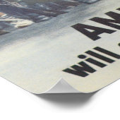 Amerikas Wille kämpft immer für Freiheit Poster (Ecke)