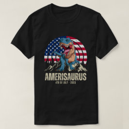 Amerisaurus 4. Juli American Flag Patriotic T-Shirt