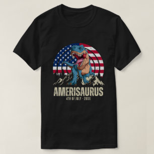 Amerisaurus 4. Juli American Flag Patriotic T-Shirt