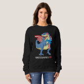 Amerisaurus Dinosaurier 4. Juli Kinder Jungen Männ Sweatshirt (Vorne ganz)