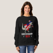 Amerisaurus Rex American Flag 4th of July T Rex Di Sweatshirt (Vorne ganz)
