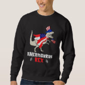 Amerisaurus Rex American Flag 4th of July T Rex Di Sweatshirt (Vorderseite)