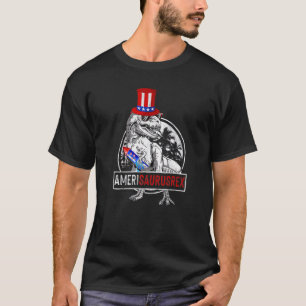 Amerisaurus Rex Dino 4. Juli Amerika Flaggenpatot T-Shirt