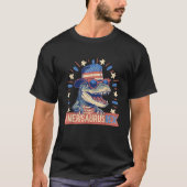 Amerisaurus Rex Funny Dinosaur American Flag 4. O T-Shirt (Vorderseite)