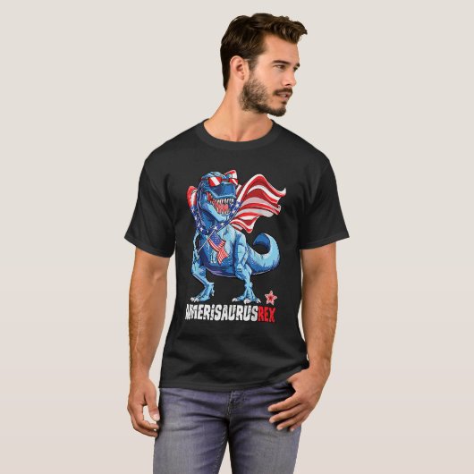 Amerisaurus Rex Independence Day T-Shirt (Vorne ganz)