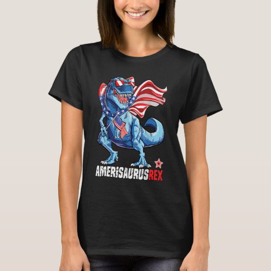 Amerisaurus Rex Independence Day T-Shirt (Vorderseite)