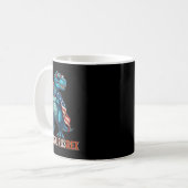 Amerisaurus T Rex Dinosaurier 4. Juli American Fl Kaffeetasse (Vorderseite Links)