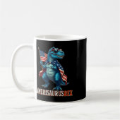 Amerisaurus T Rex Dinosaurier 4. Juli American Fl Kaffeetasse (Links)