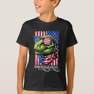 Amerisaurus T Rex Dinosaurier 4. Juli T-Shirt