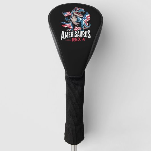 Amerisaurus T Rex Dinosaurier 4. Juli US-Amerikane Golf Headcover (Vorderseite)
