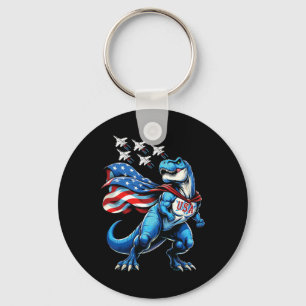 Amerisaurus T-Rex Patriotischer Junge Mädchen 4. J Schlüsselanhänger